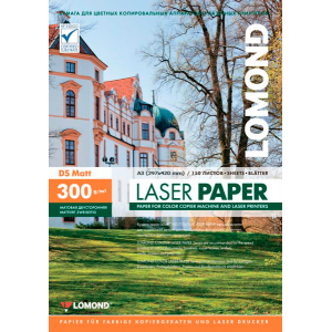 Матовая бумага для лазерной печати А3, 300г/м2, 150 листов, Lomond 0300731