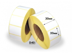 Термоэтикетки 30*20 ЭКО втулка 40мм