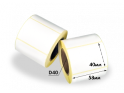 Термоэтикетки 58*40 ЭКО втулка 40мм
