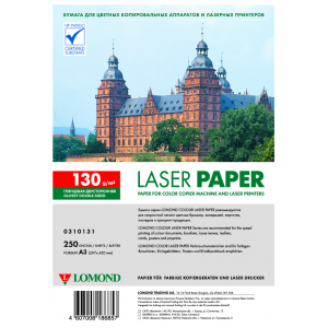 Глянцевая бумага для лазерной печати А4, 130г/м2, 250 листов, Lomond 0310141