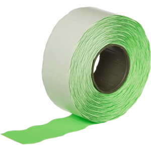 Этикет–лента 26*12 фигурная зеленая, 150 рулонов по 1000 этикеток