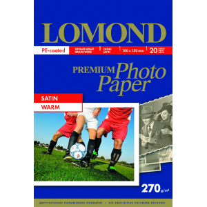 Фотобумага Satin Warm  А6, 270г/м2, 20л, 1-сторонняя для струйной печати, Lomond 1106201