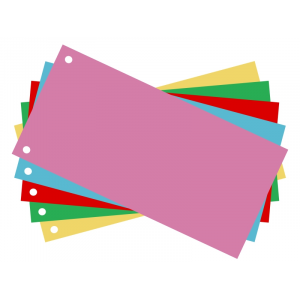 Разделитель листов картонный 105*240 мм, цветной, ассорти, 100 листов