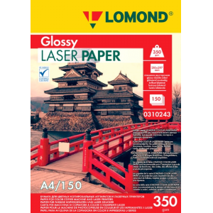 Глянцевая бумага для лазерной печати А4, 350г/м2, 150 листов, Lomond 0310243