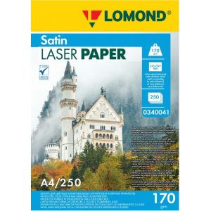 Шелковисто – матовая бумага для лазерной печати А4, 170г/м2, 250 листов, Lomond 0340041